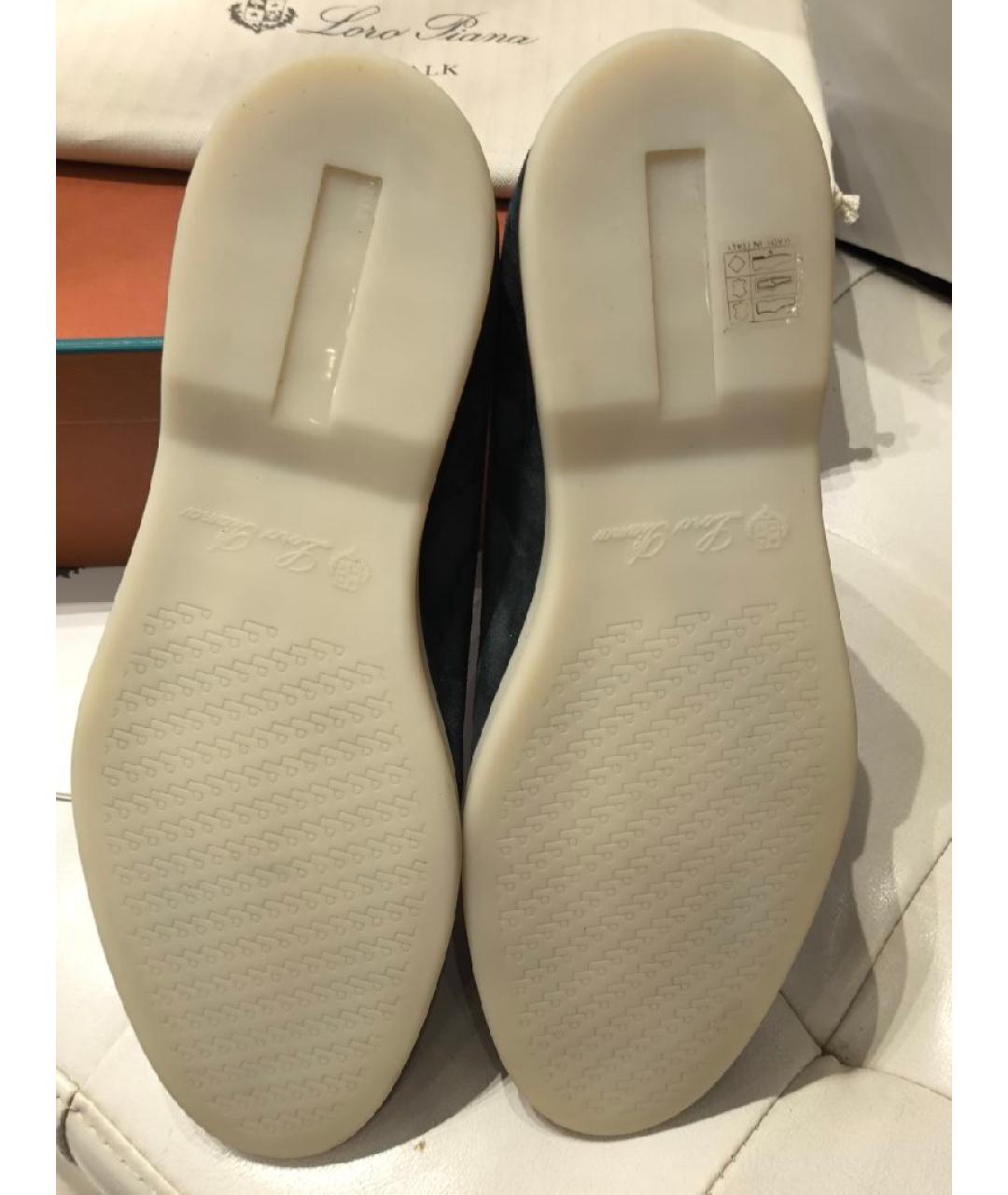 LORO PIANA Зеленые замшевые высокие ботинки, фото 5