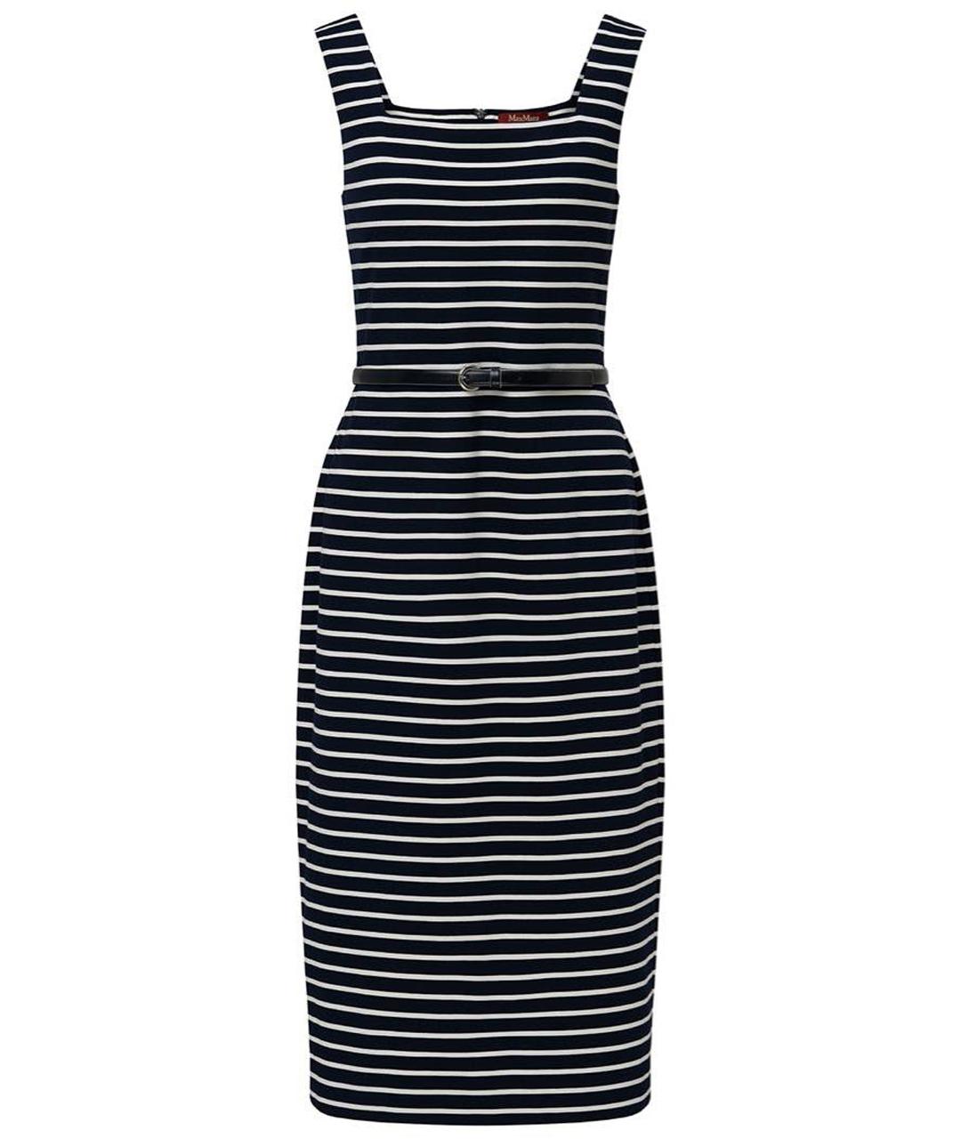 MAX MARA STUDIO Темно-синее вискозное повседневное платье, фото 1