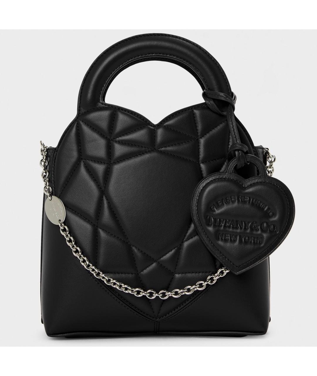 TIFFANY&CO Черная кожаная сумка через плечо, фото 7