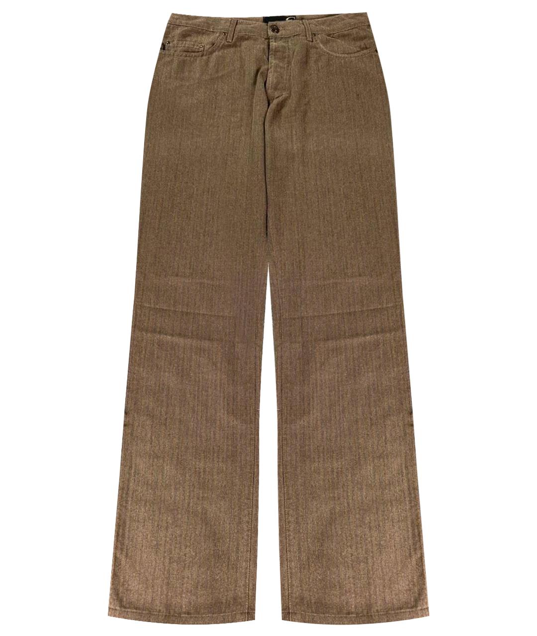 JUST CAVALLI Коричневые хлопковые джинсы, фото 1