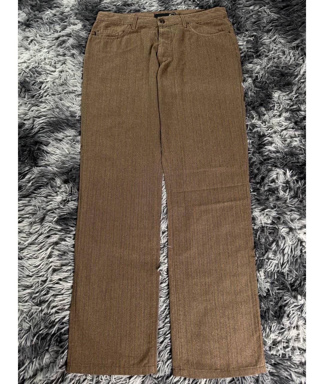 JUST CAVALLI Коричневые хлопковые джинсы, фото 9