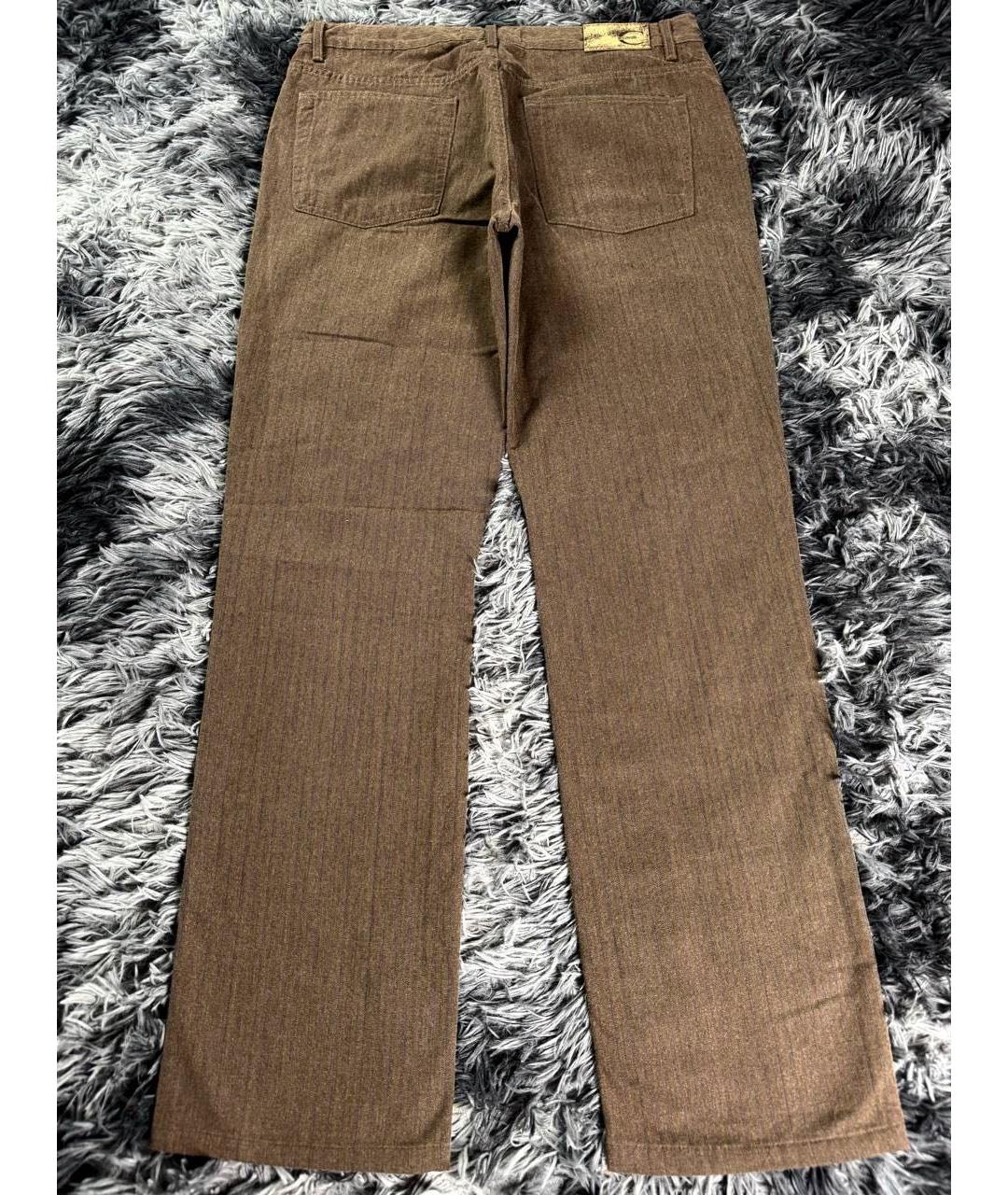 JUST CAVALLI Коричневые хлопковые джинсы, фото 2