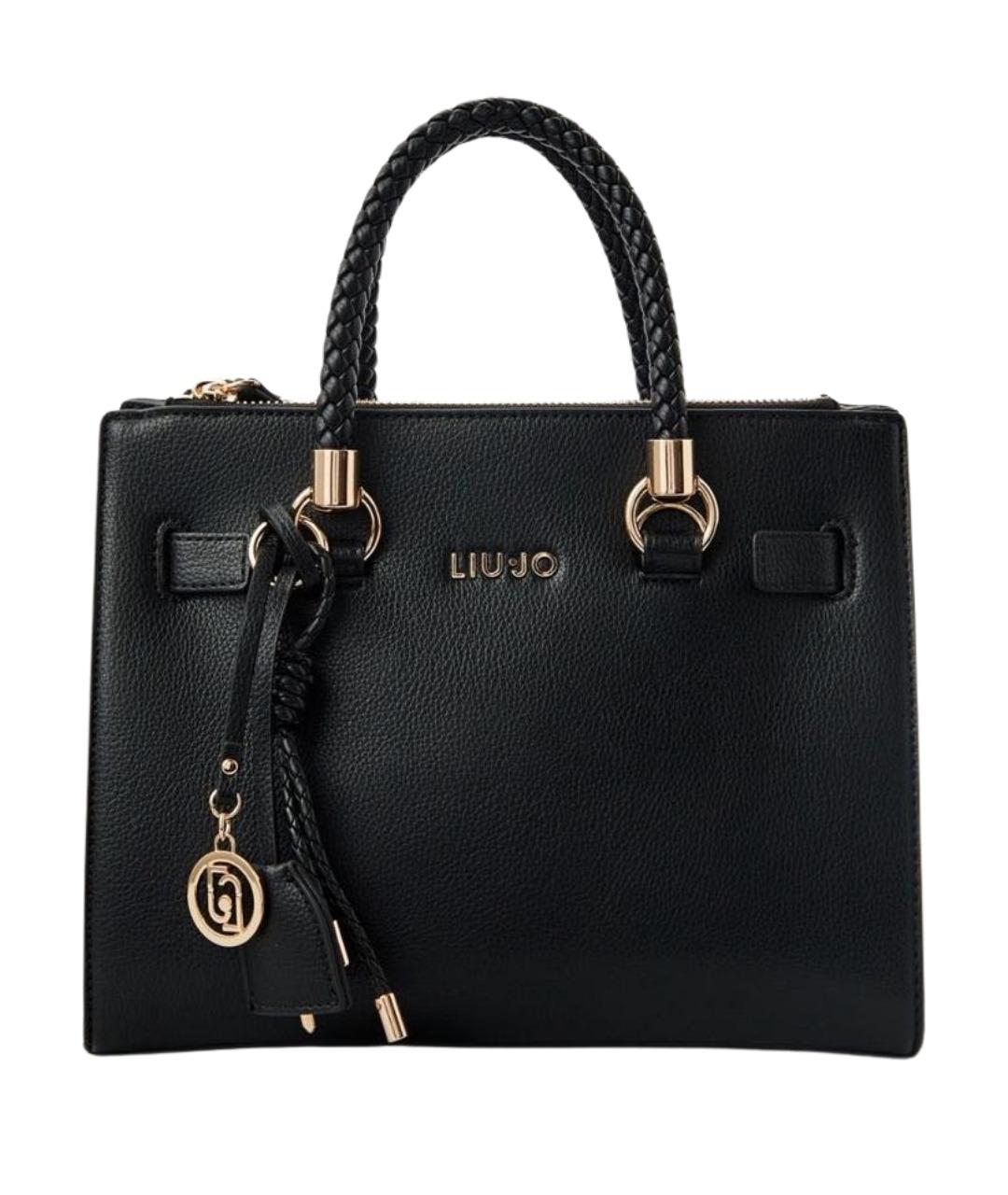 LIU JO Черная сумка с короткими ручками из искусственной кожи, фото 1