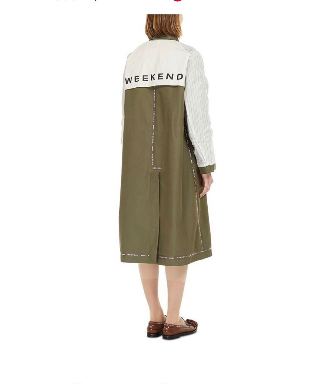 WEEKEND MAX MARA Хаки хлопковый тренч/плащ, фото 5