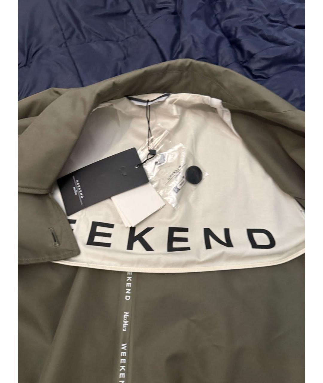 WEEKEND MAX MARA Хаки хлопковый тренч/плащ, фото 8