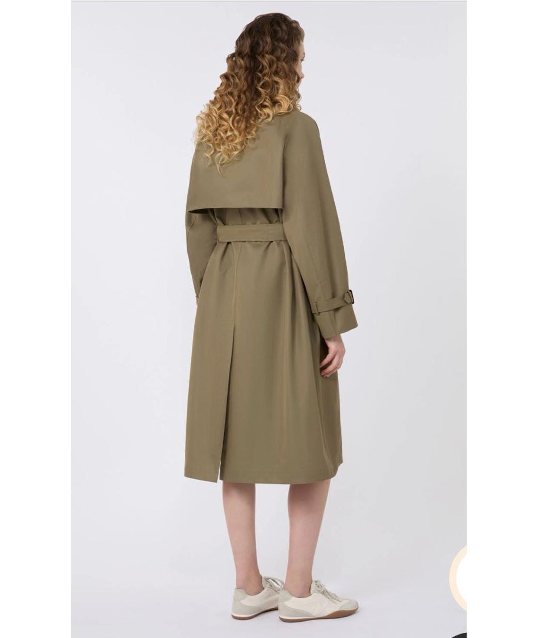 WEEKEND MAX MARA Хаки хлопковый тренч/плащ, фото 4