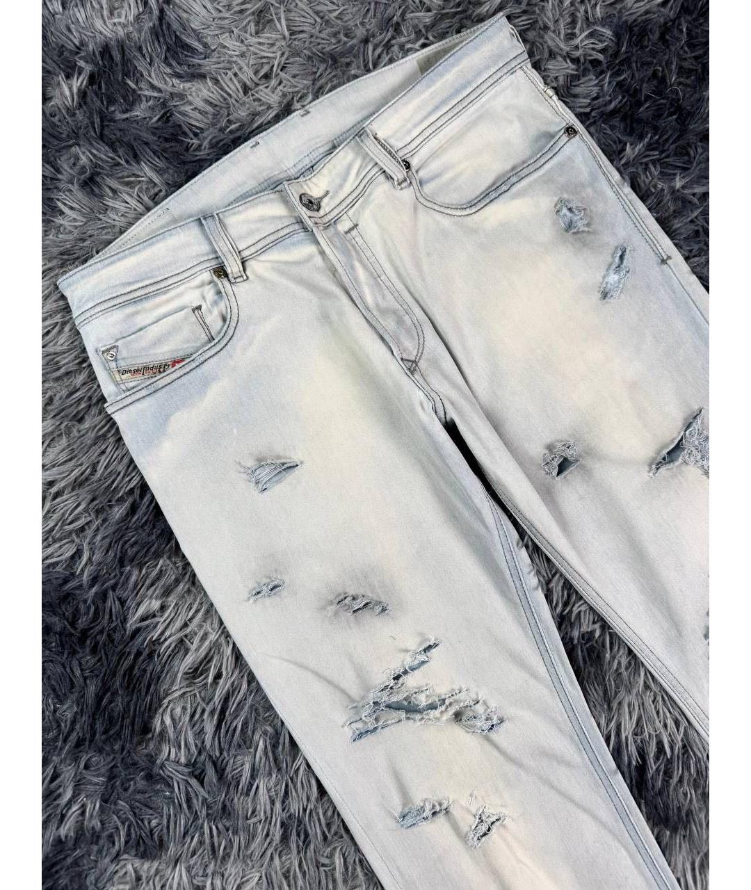 DIESEL Голубые хлопковые джинсы скинни, фото 4