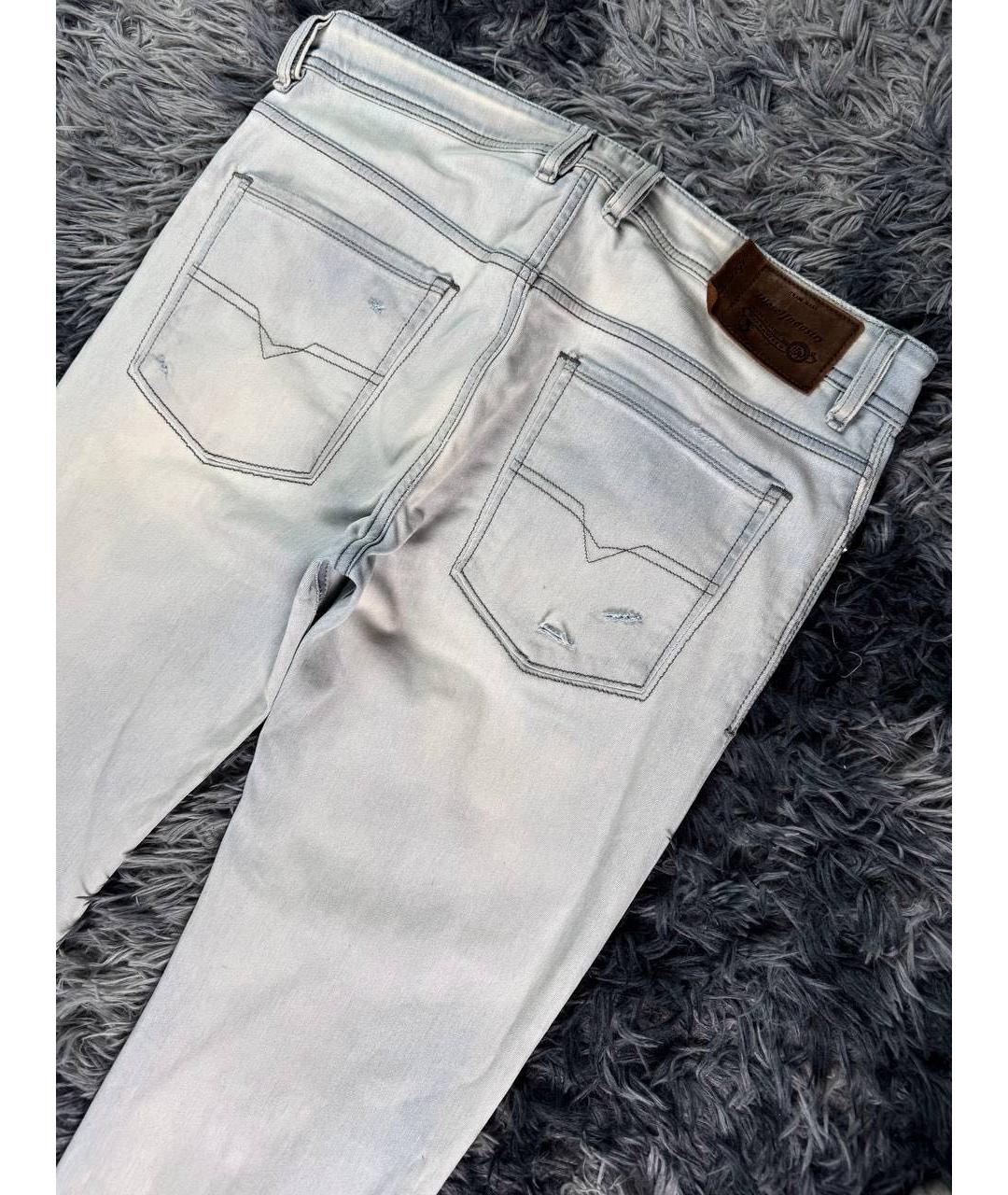 DIESEL Голубые хлопковые джинсы скинни, фото 3