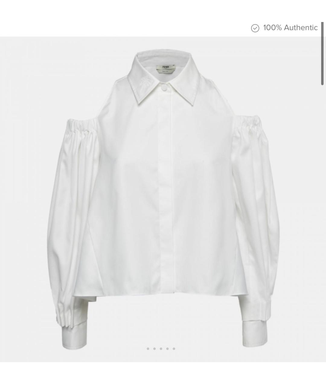 FENDI Белая хлопковая рубашка, фото 6