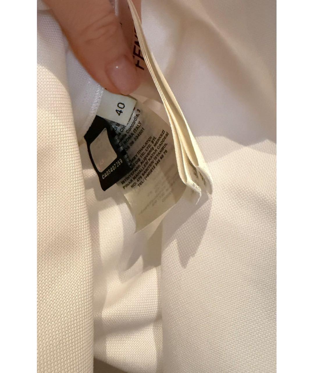 FENDI Белая хлопковая рубашка, фото 4