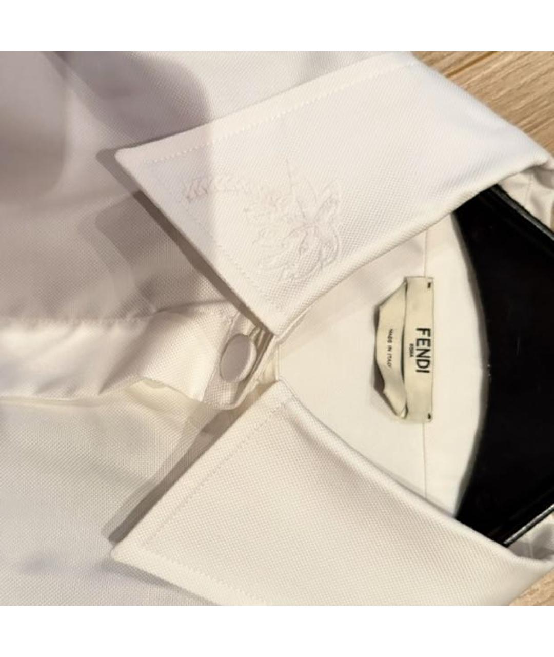 FENDI Белая хлопковая рубашка, фото 3
