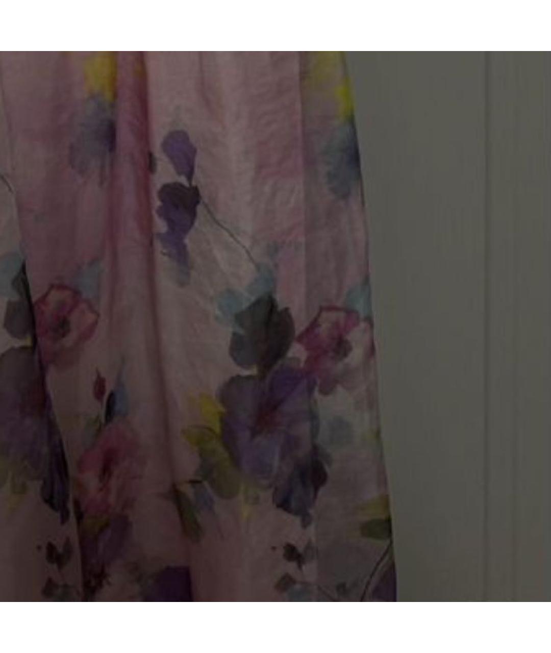 ANTONELLI Розовое шифоновое вечернее платье, фото 3