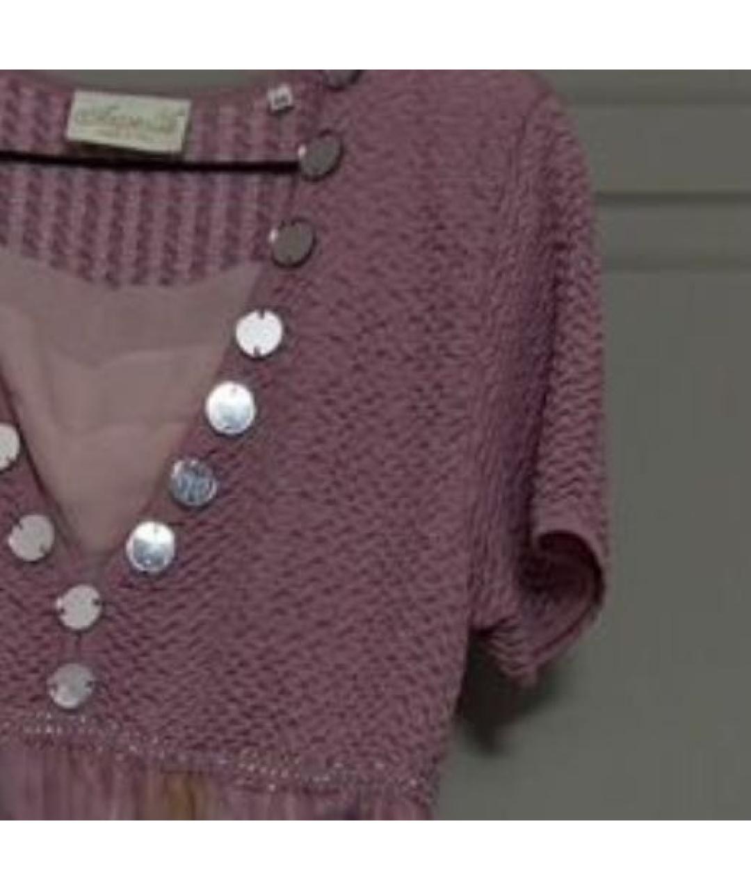 ANTONELLI Розовое шифоновое вечернее платье, фото 4