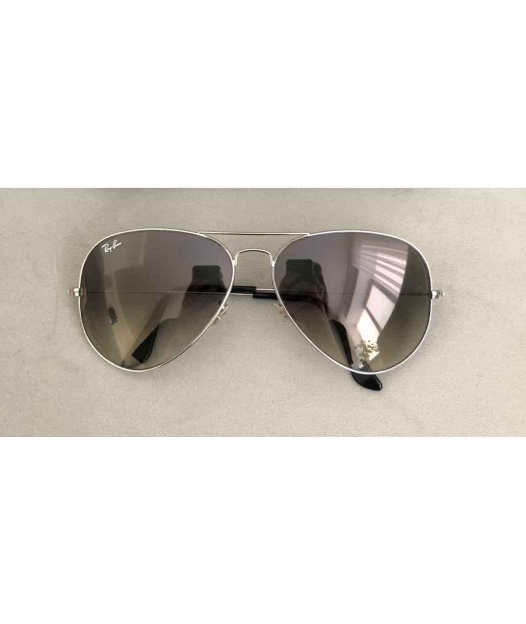 RAY BAN Серебряные металлические солнцезащитные очки, фото 8