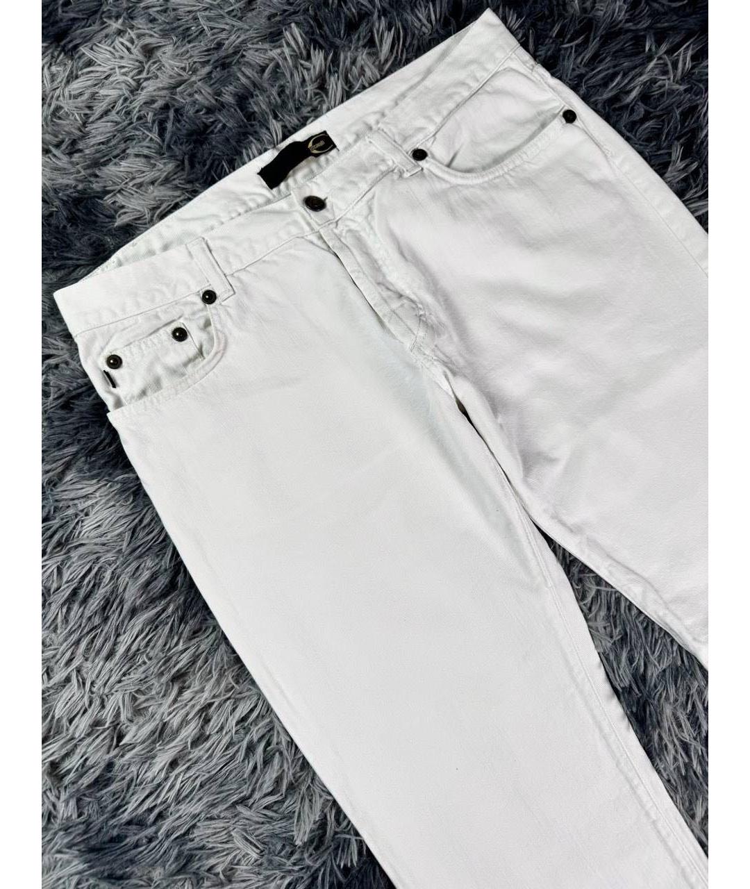 JUST CAVALLI Белые хлопковые джинсы скинни, фото 4