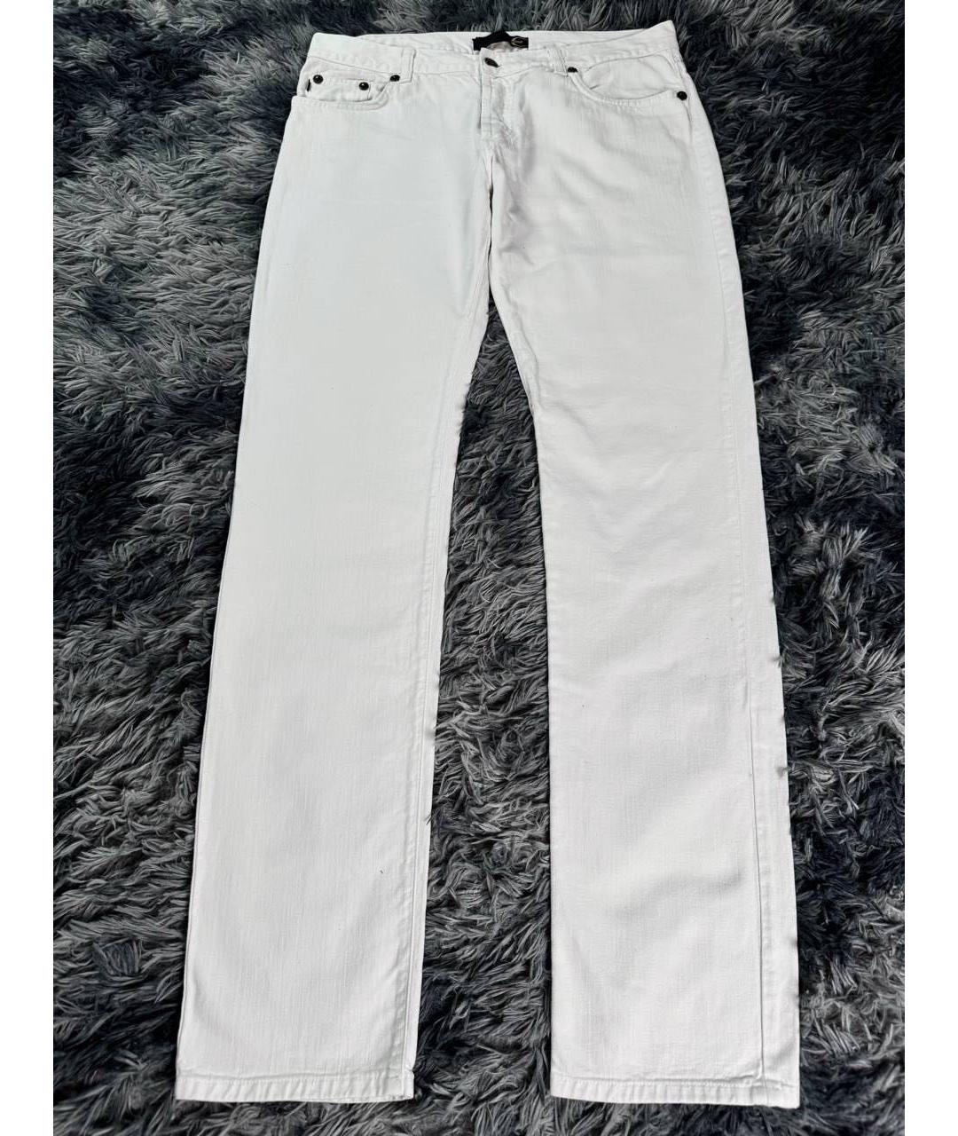 JUST CAVALLI Белые хлопковые джинсы скинни, фото 7