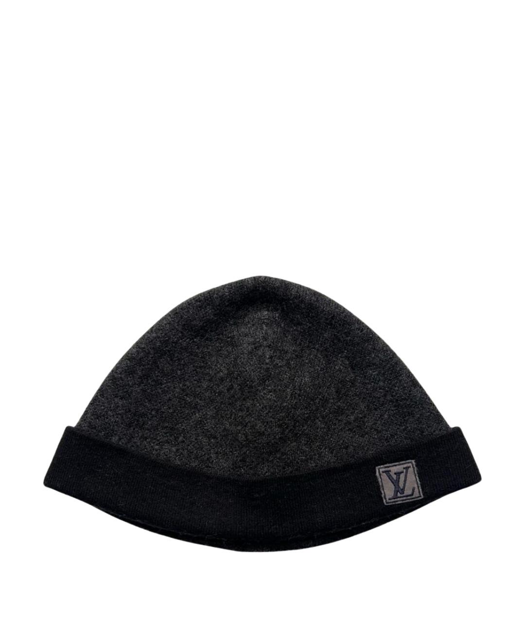 LOUIS VUITTON Антрацитовая шерстяная шапка, фото 1