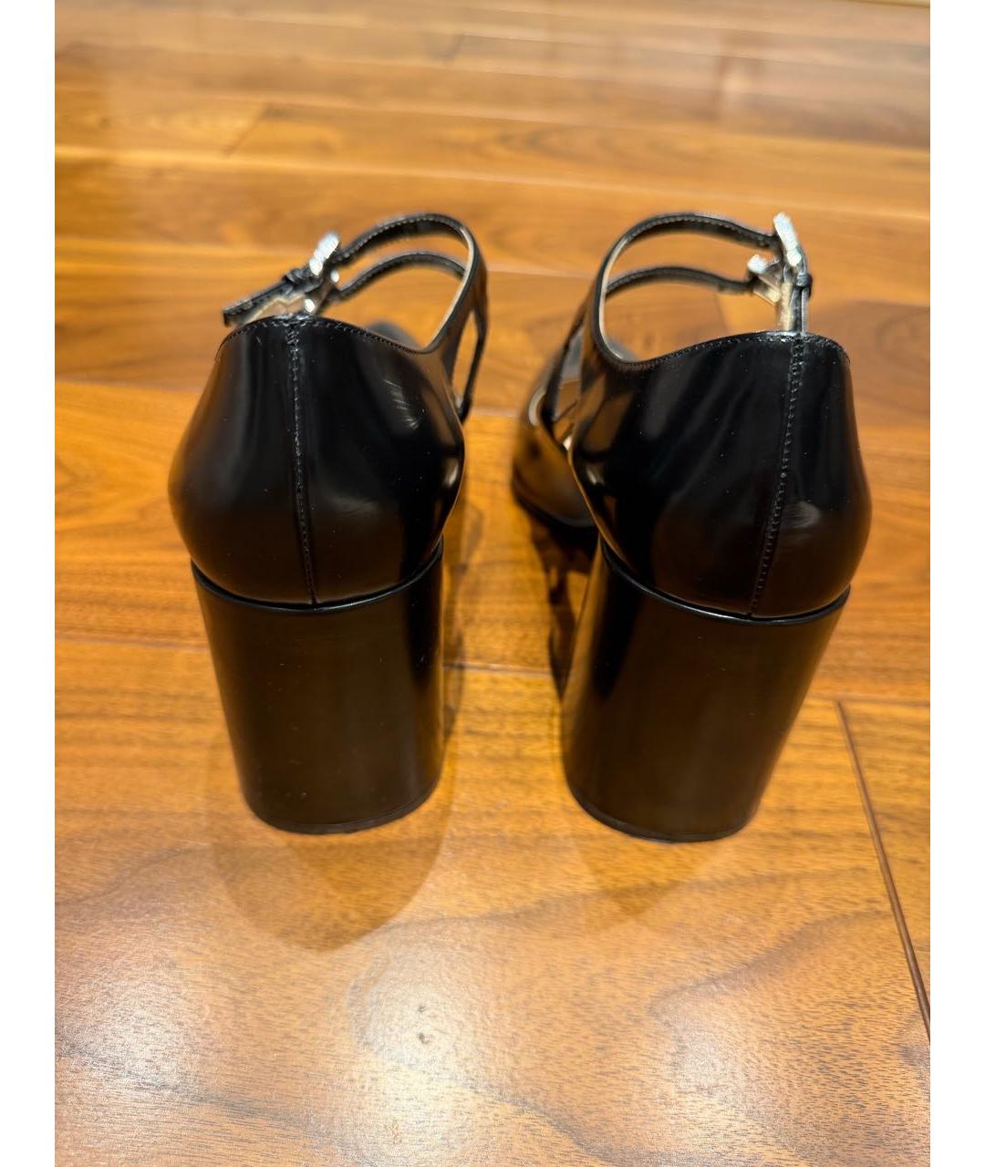 PRADA Черные кожаные туфли, фото 3