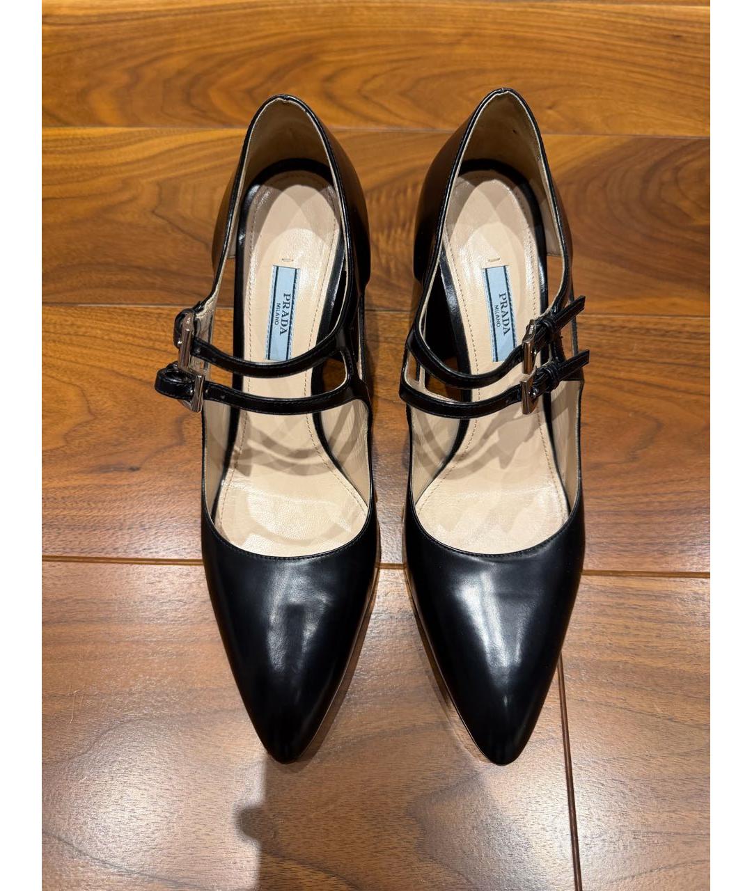PRADA Черные кожаные туфли, фото 2