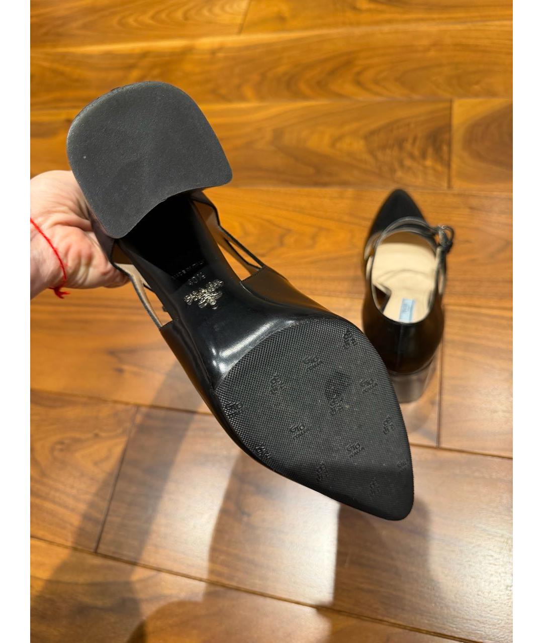 PRADA Черные кожаные туфли, фото 7