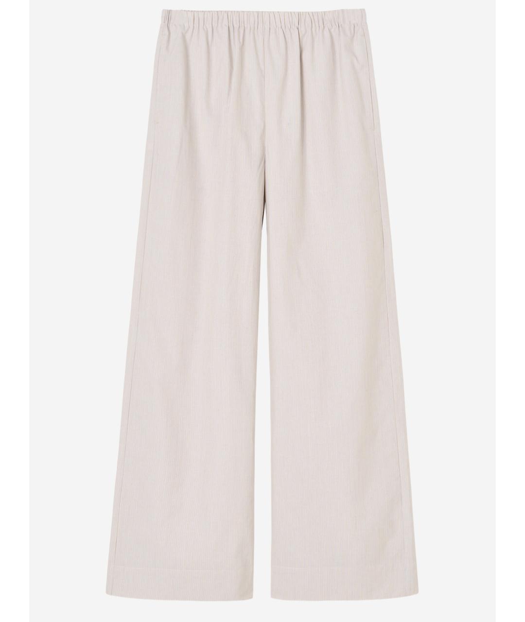 BY MALENE BIRGER Бежевые хлопковые брюки широкие, фото 1