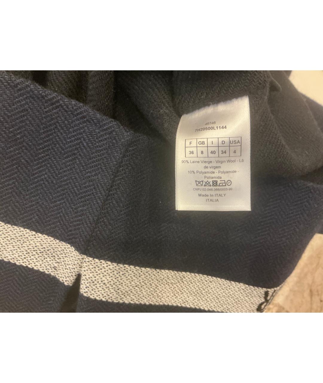 CHRISTIAN DIOR Синий шерстяной жакет/пиджак, фото 4