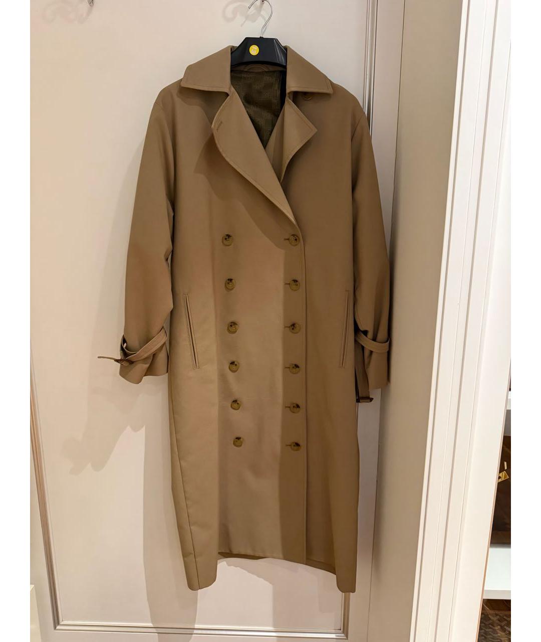 TOTEME Бежевый хлопковый тренч/плащ, фото 8