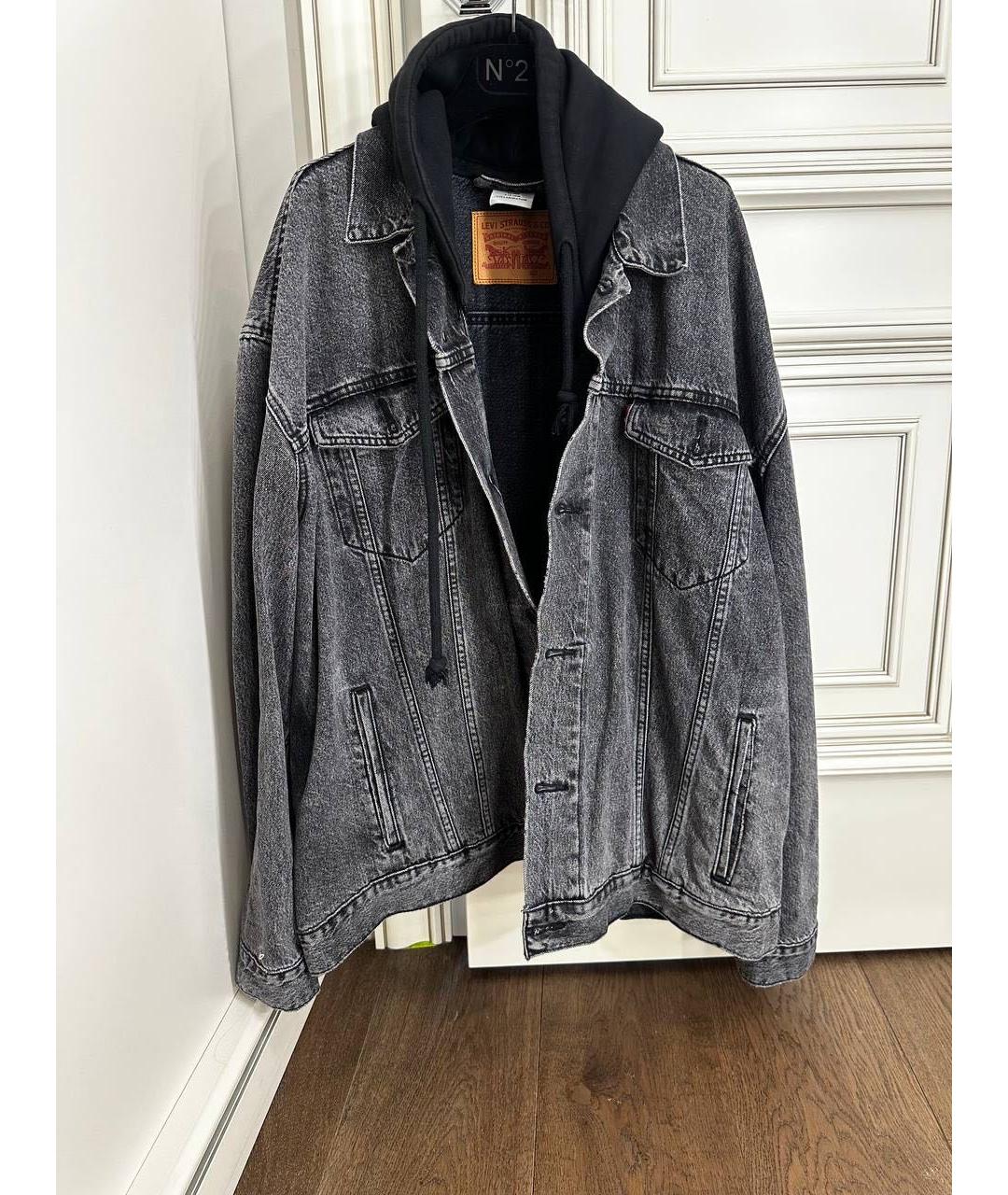 VETEMENTS Серая деним куртка, фото 7