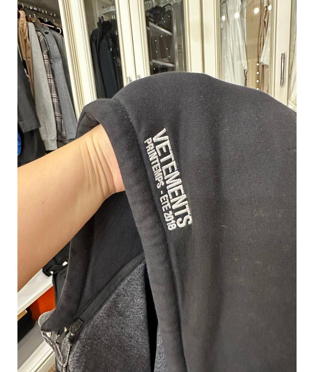 VETEMENTS Серая деним куртка, фото 4