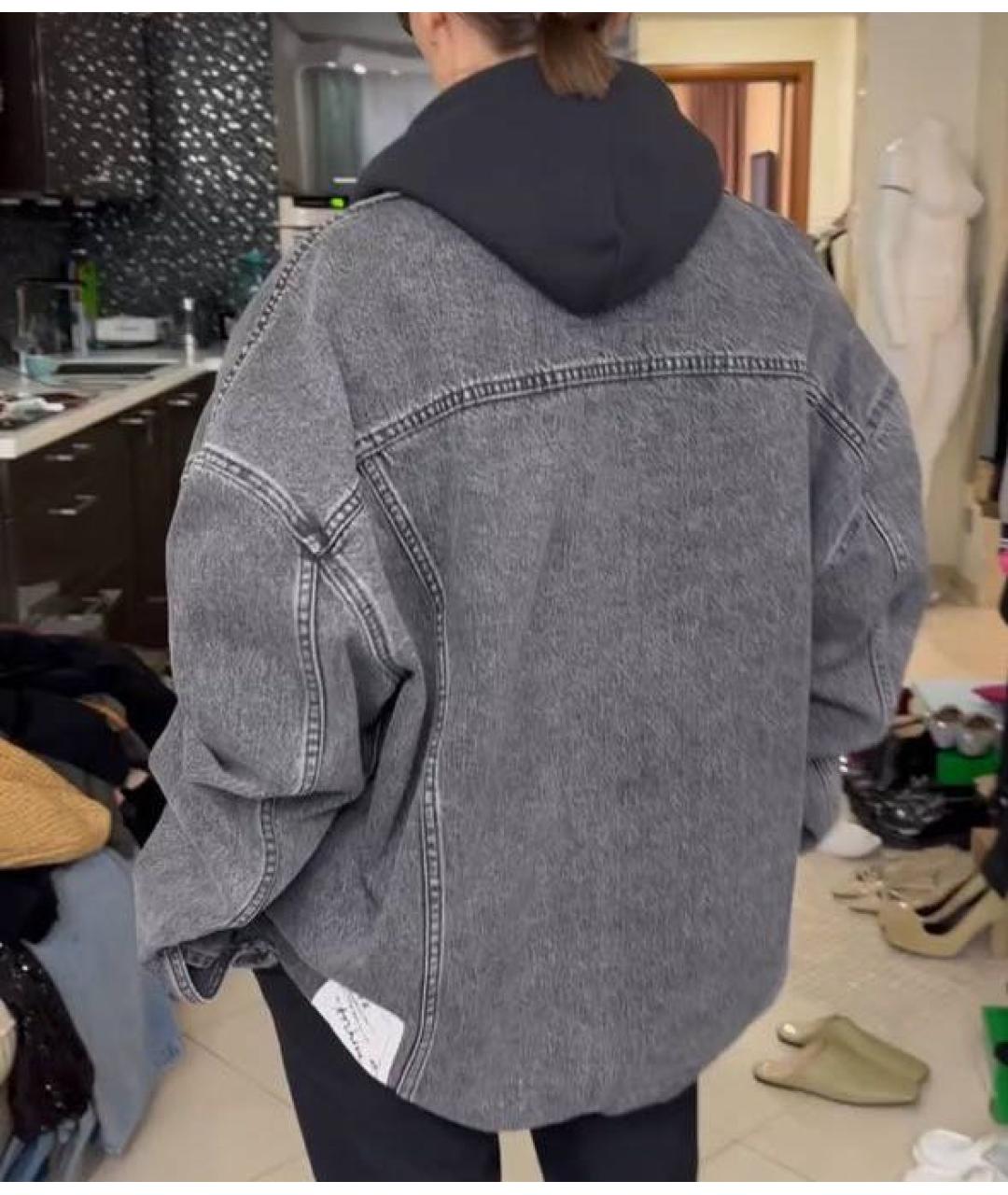 VETEMENTS Серая деним куртка, фото 5