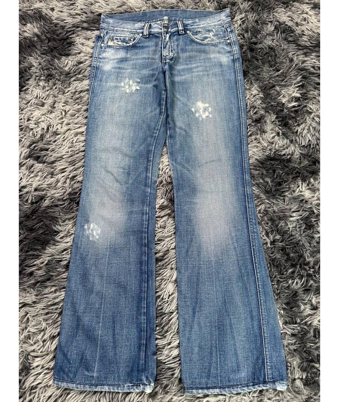 DIESEL Голубые хлопковые джинсы, фото 7