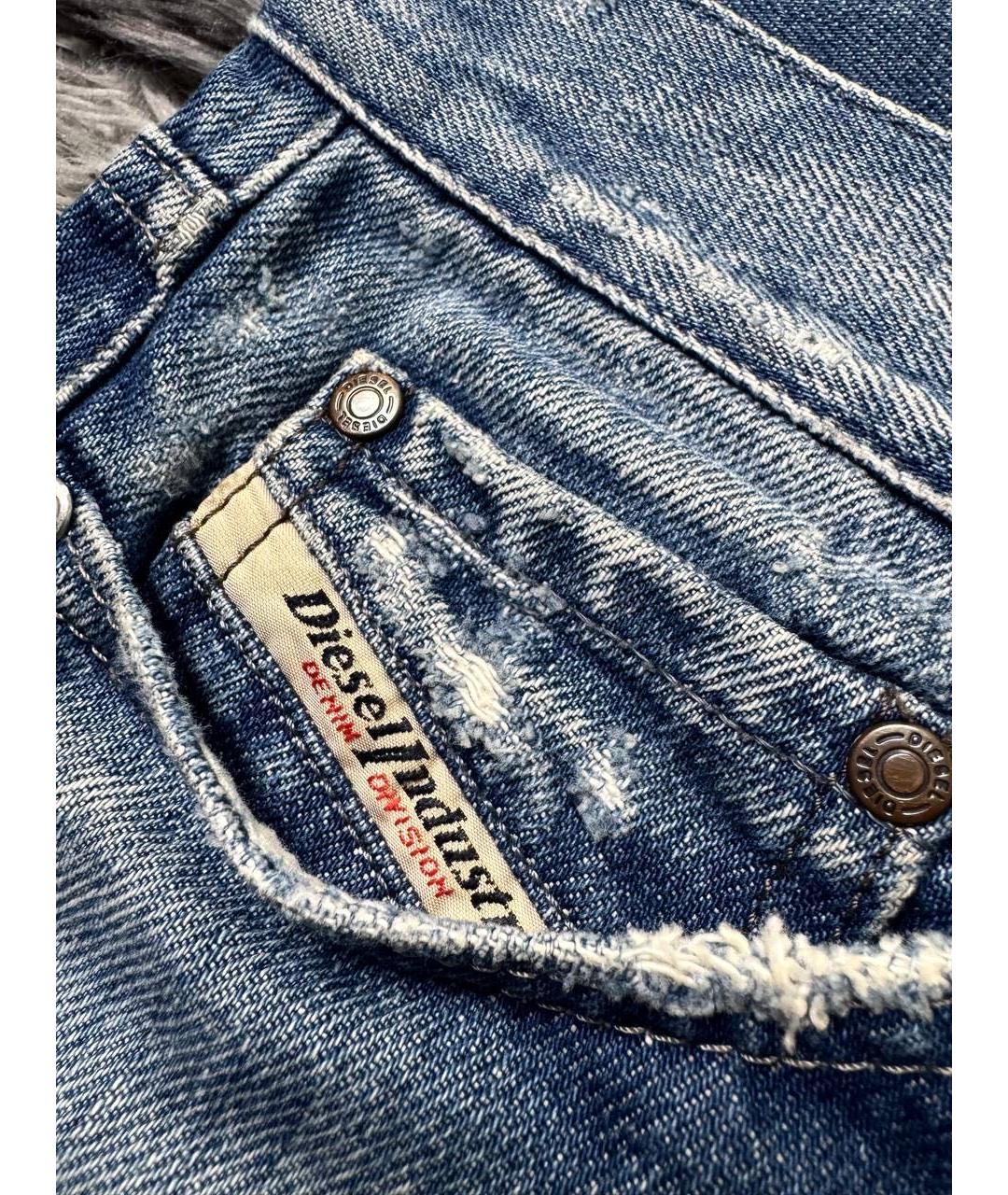 DIESEL Голубые хлопковые джинсы, фото 6