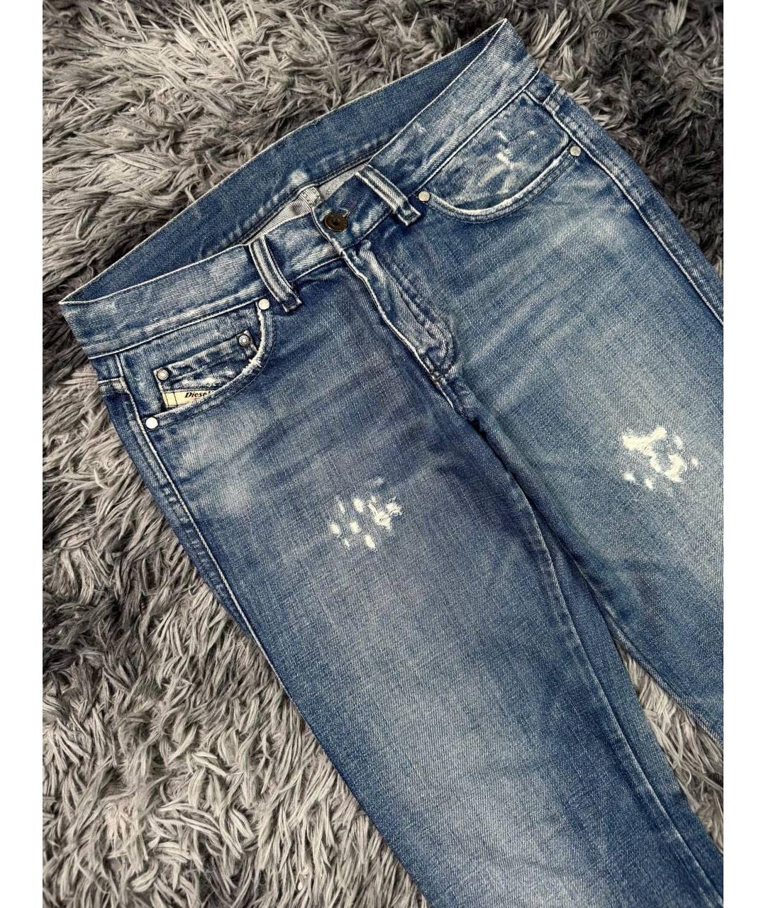 DIESEL Голубые хлопковые джинсы, фото 3