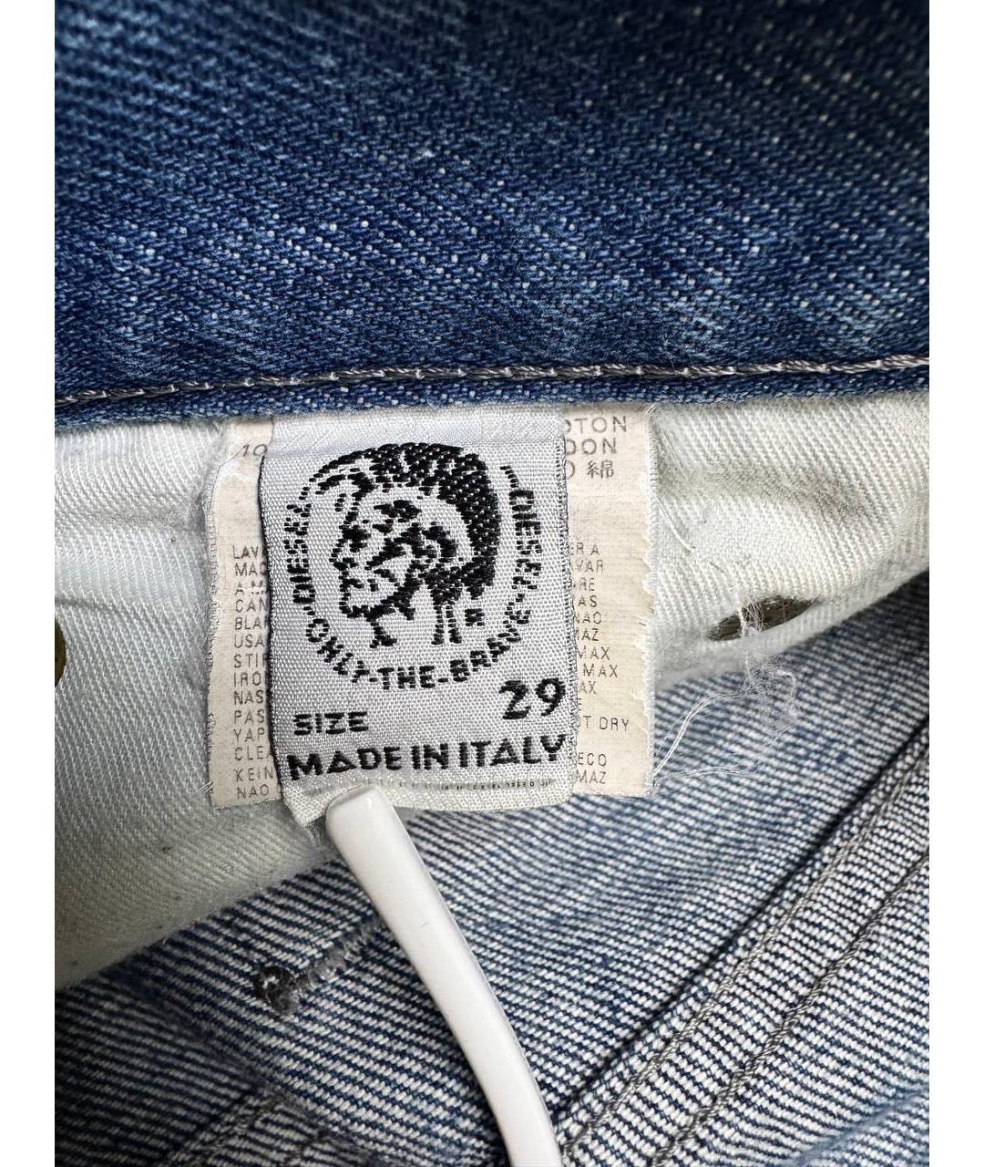 DIESEL Голубые хлопковые джинсы, фото 4