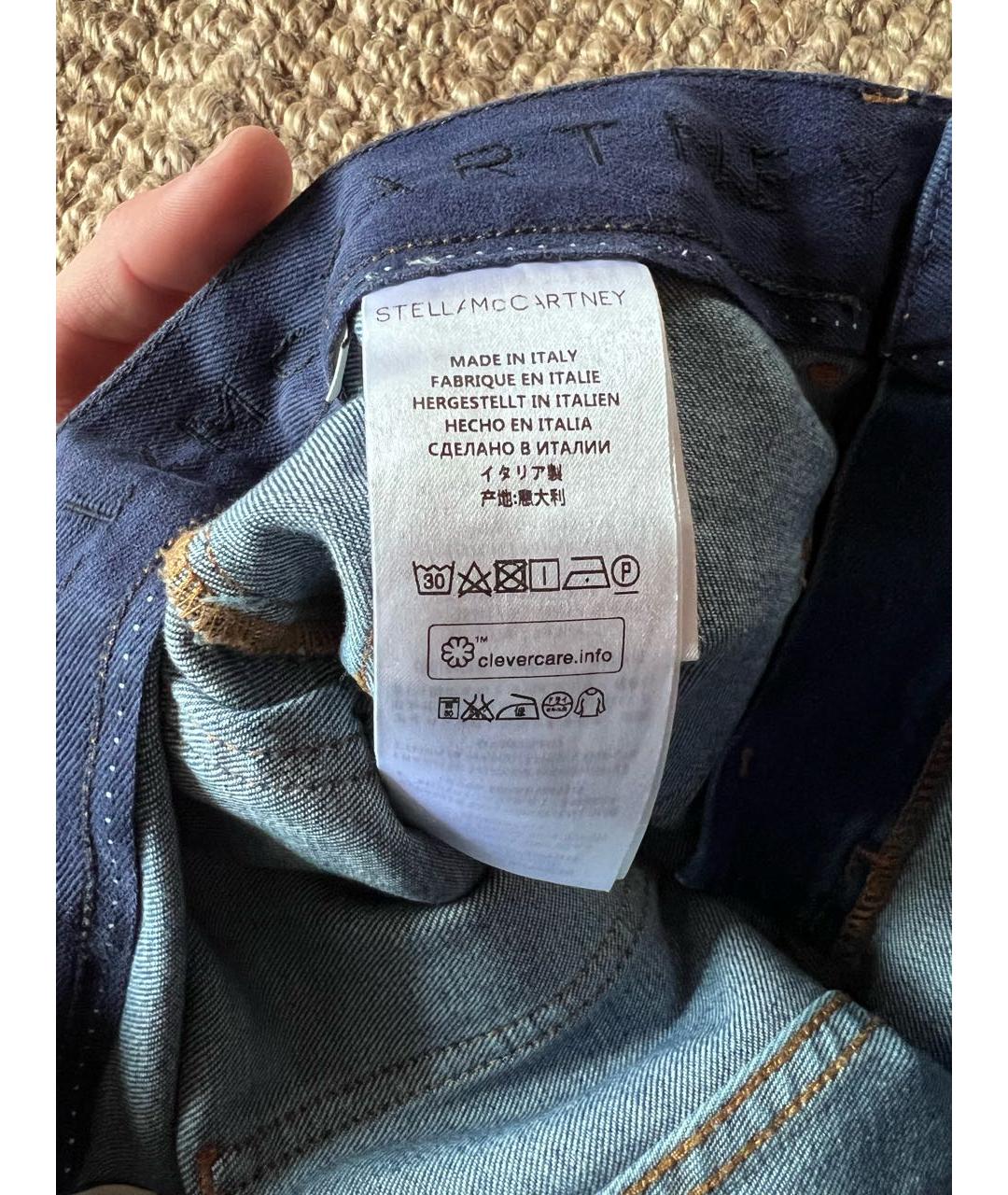 STELLA MCCARTNEY Синие хлопковые джинсы клеш, фото 4