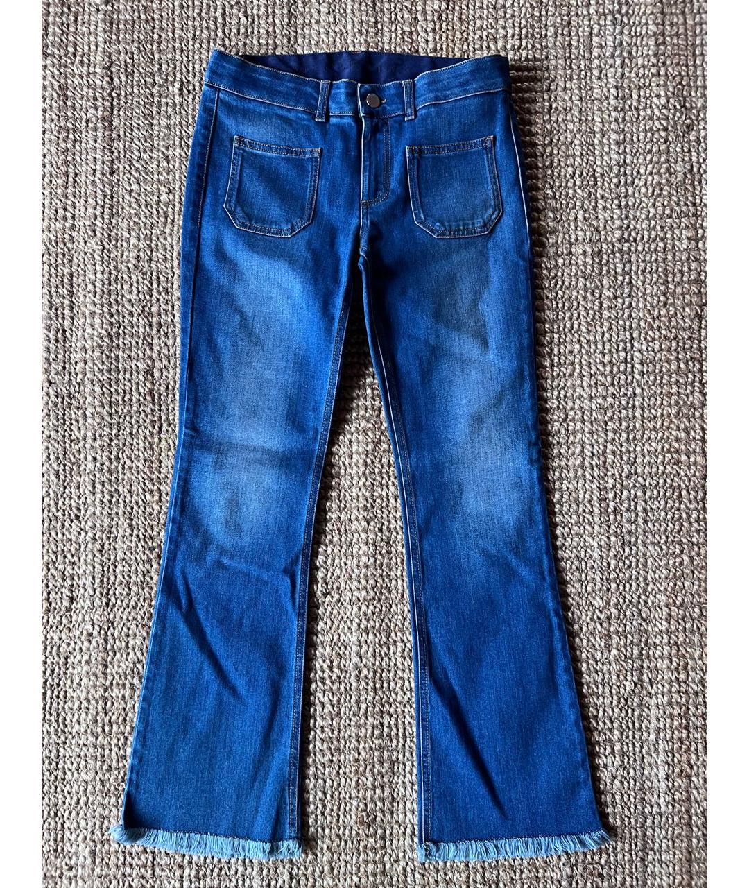 STELLA MCCARTNEY Синие хлопковые джинсы клеш, фото 7