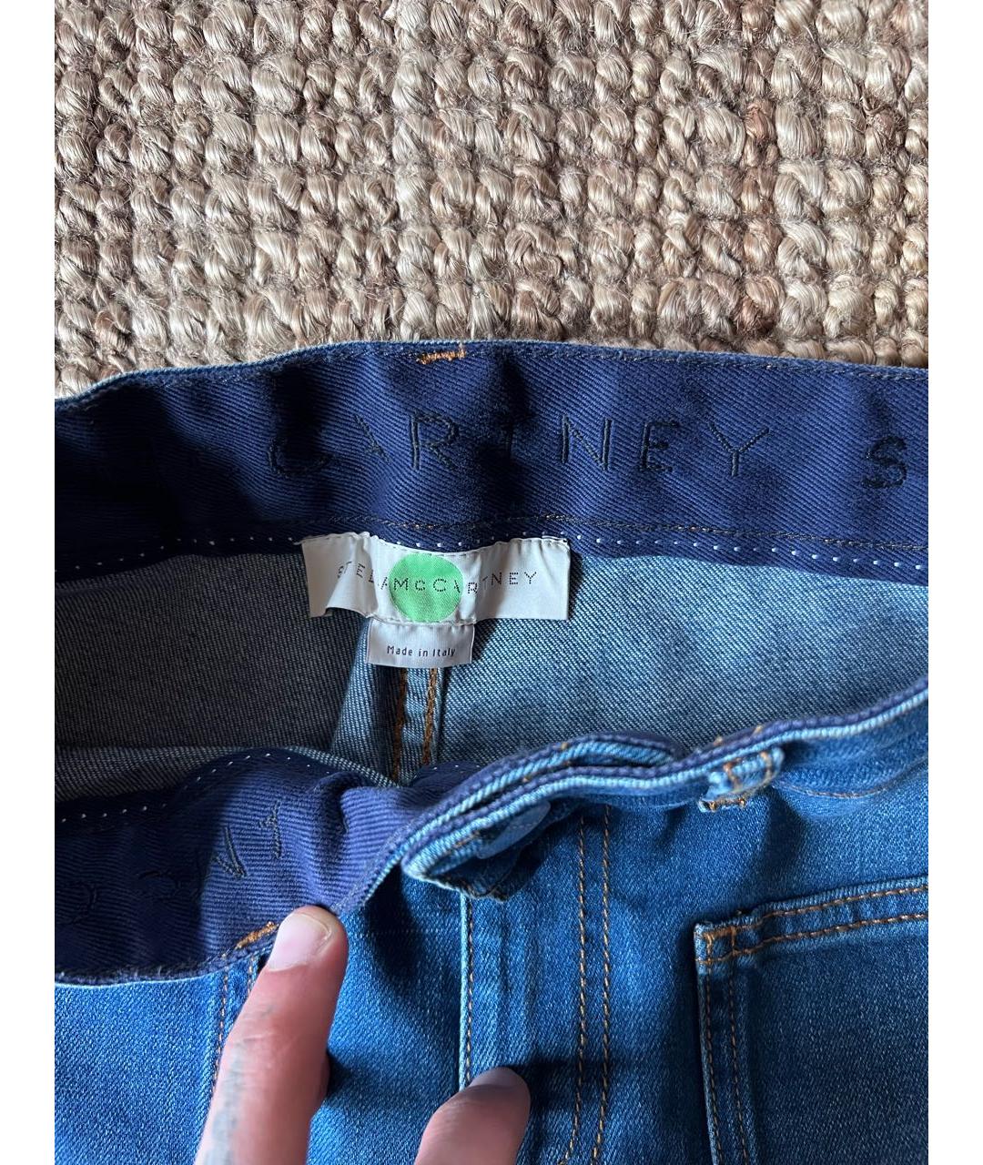 STELLA MCCARTNEY Синие хлопковые джинсы клеш, фото 2