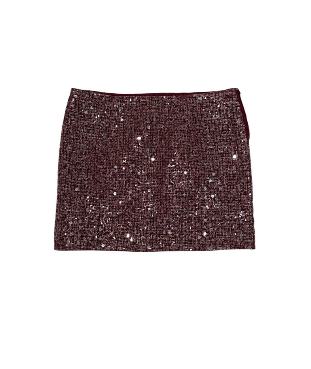 ROTATE Бордовая хлопковая юбка мини, фото 7