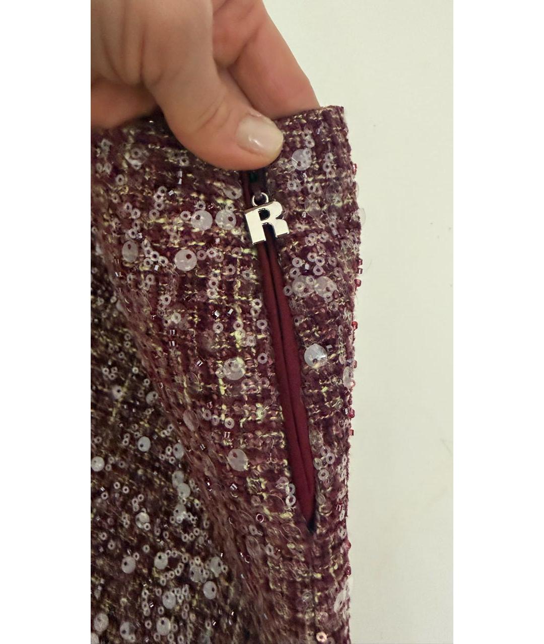 ROTATE Бордовая хлопковая юбка мини, фото 6