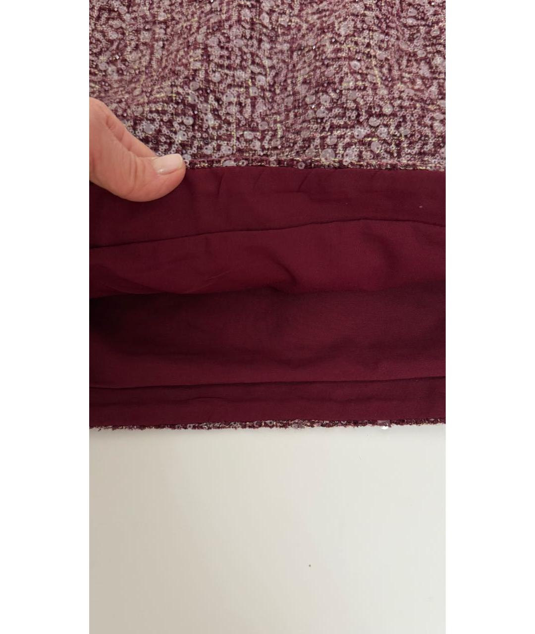 ROTATE Бордовая хлопковая юбка мини, фото 3