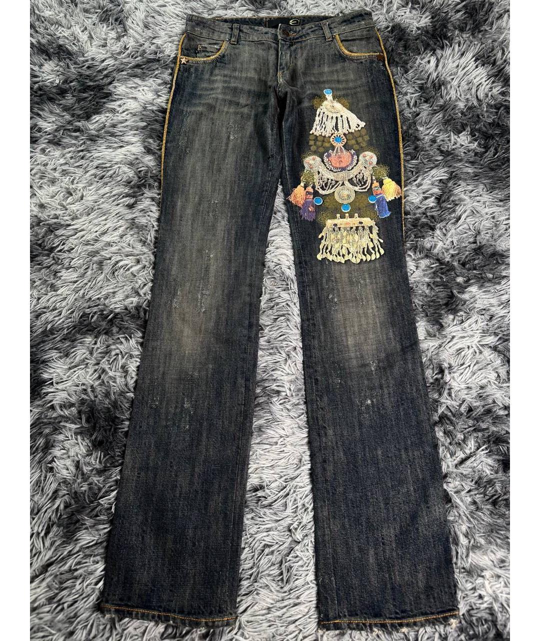 JUST CAVALLI Серые хлопковые джинсы, фото 9