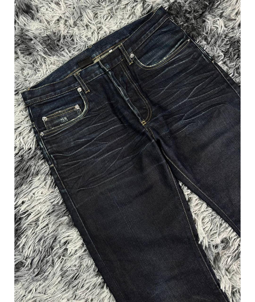 CHRISTIAN DIOR Темно-синие хлопковые джинсы скинни, фото 4