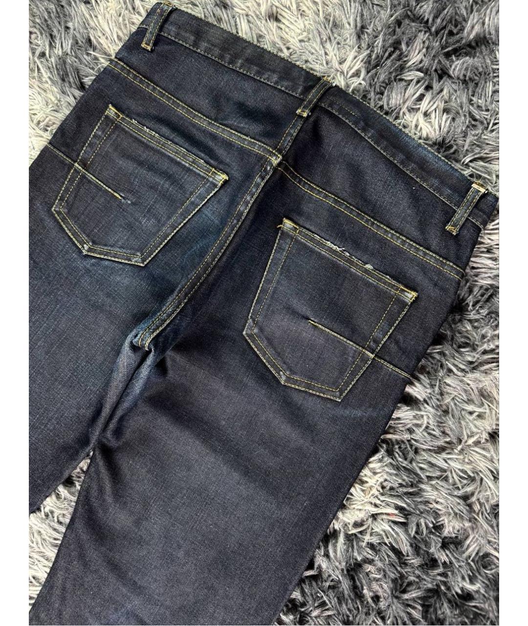 CHRISTIAN DIOR Темно-синие хлопковые джинсы скинни, фото 2