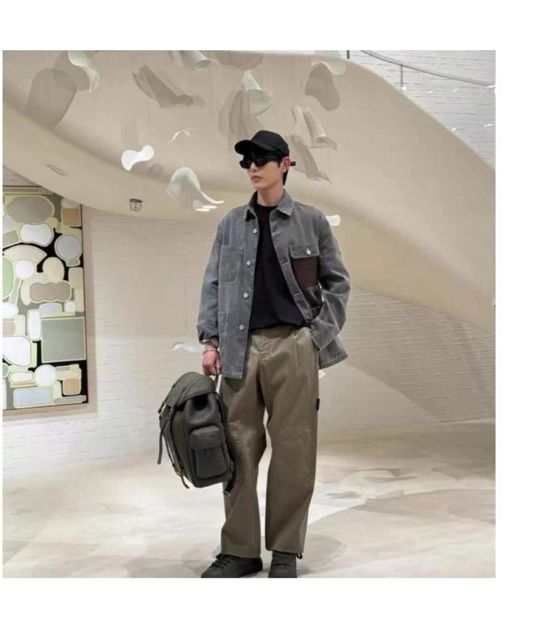 CHRISTIAN DIOR Серые повседневные брюки, фото 8