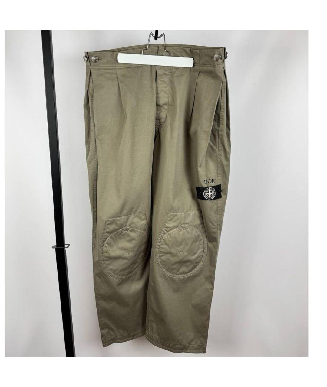 CHRISTIAN DIOR Серые повседневные брюки, фото 5