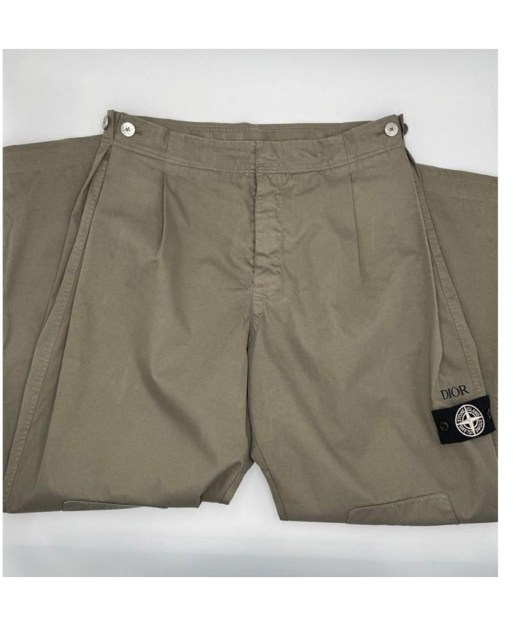CHRISTIAN DIOR Серые повседневные брюки, фото 7