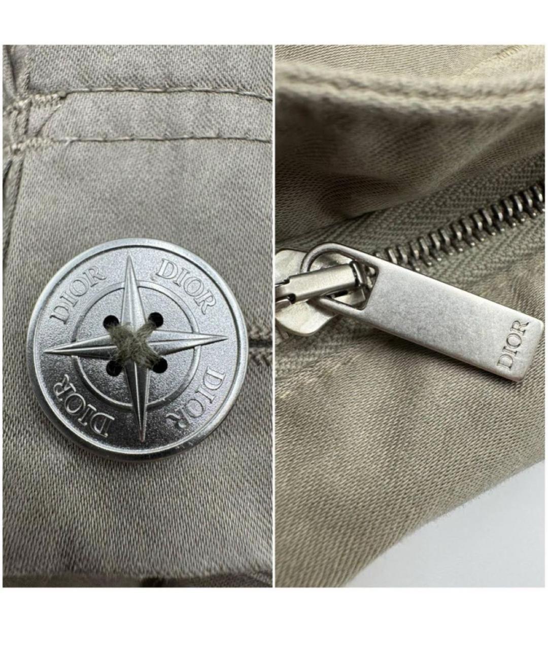 CHRISTIAN DIOR Серые повседневные брюки, фото 3