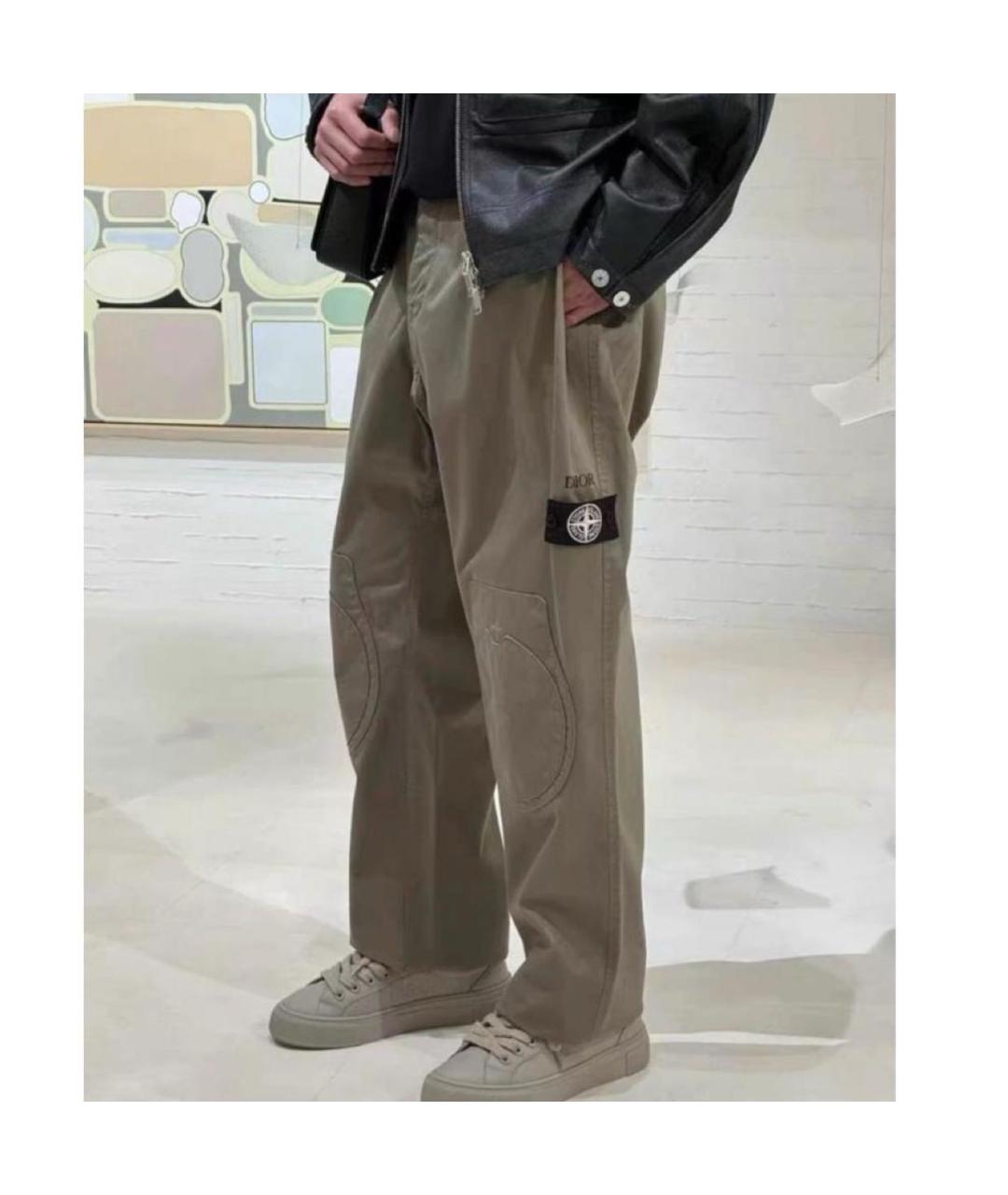 CHRISTIAN DIOR Серые повседневные брюки, фото 2