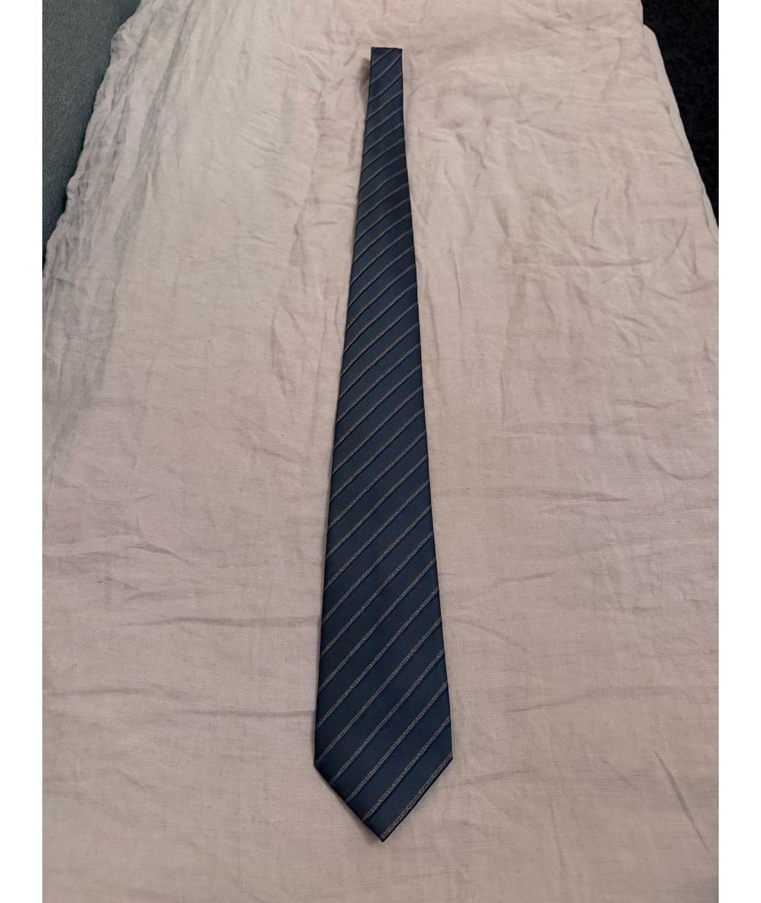 BRIONI Темно-синий шелковый галстук, фото 5