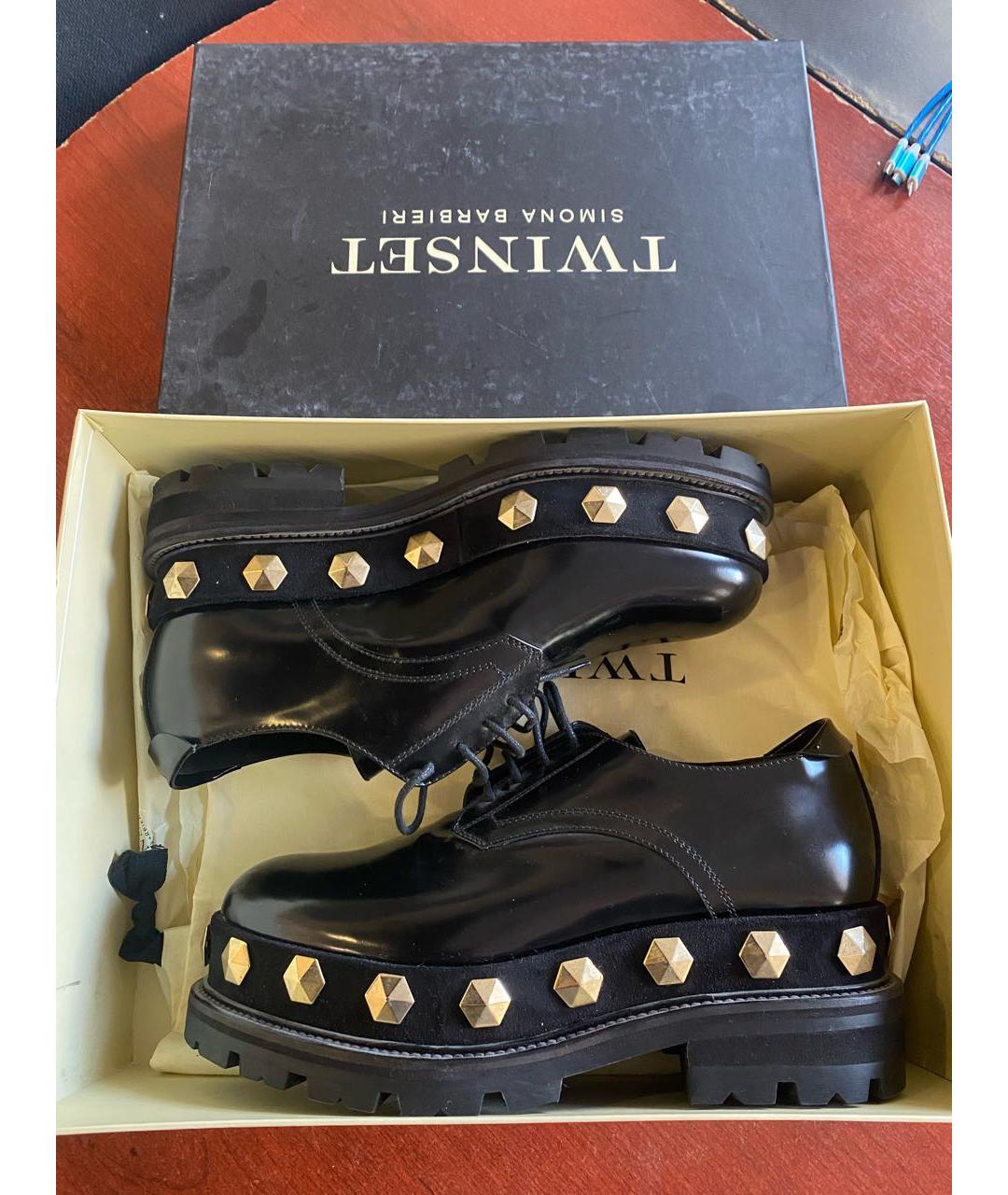 TWIN-SET Черные брогги и оксфорды, фото 2